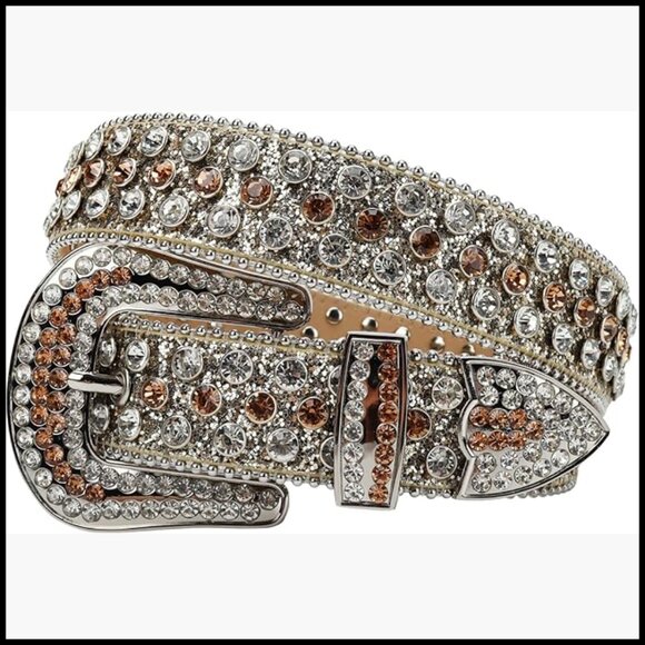 Microfiber Leather Rhinestone Belt for Men and Women main image 7